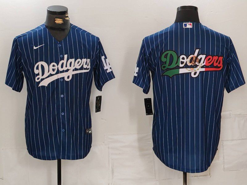 Men Los Angeles Dodgers Blank Blue Stripe Game 2024 Nike MLB Jersey style 3->los angeles dodgers->MLB Jersey